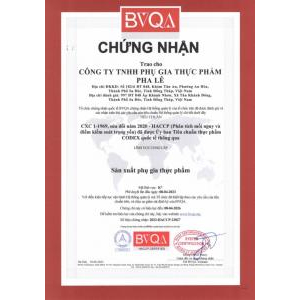 Công Ty TNHH Phụ Gia Thực Phẩm Pha Lê